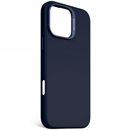 Muud kaubad Decoded Decoded AntiMicrobial Silicone Backcover Case with MagSafe for iPhone 16 Pro Max - Navy Blue