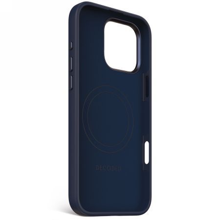 Muud kaubad Decoded Decoded AntiMicrobial Silicone Backcover Case with MagSafe for iPhone 16 Pro Max - Navy Blue