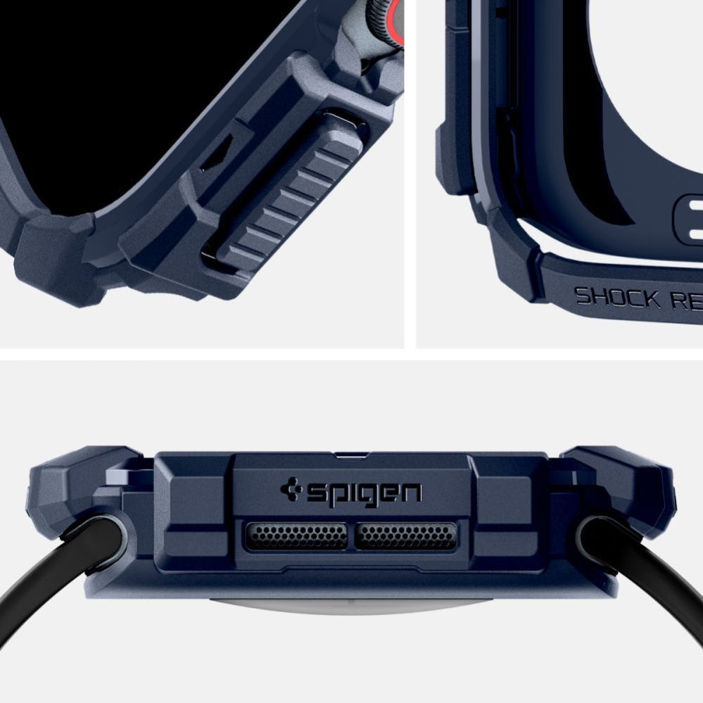 Muud kaubad Spigen Spigen Rugged Armor Case for Apple Watch 10 46mm - Navy Blue