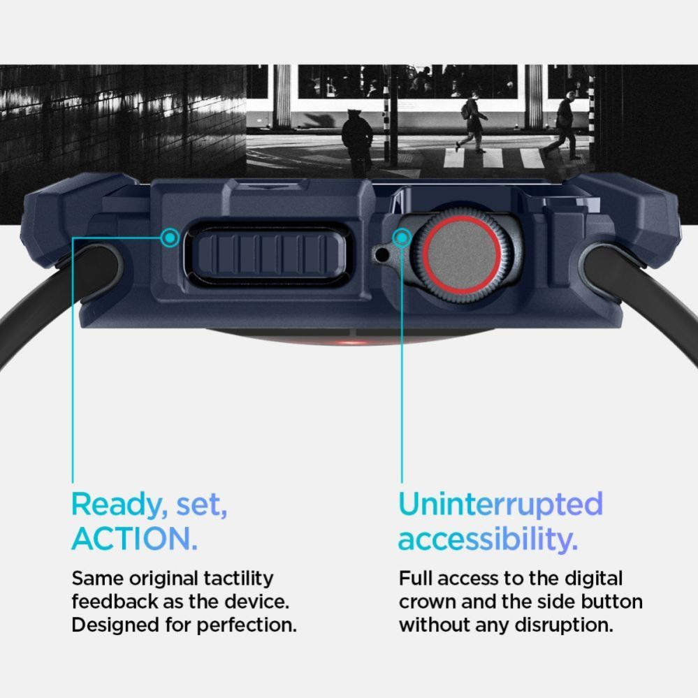 Muud kaubad Spigen Spigen Rugged Armor Case for Apple Watch 10 46mm - Navy Blue