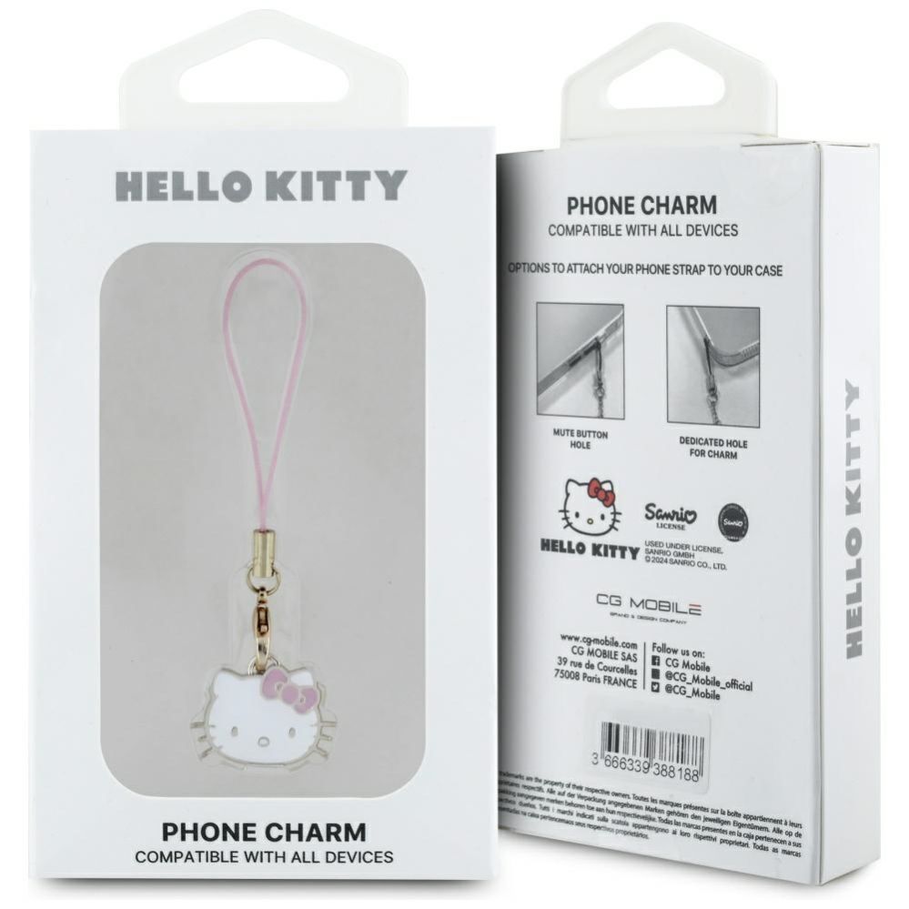 Muud kaubad Hello Kitty Hello Kitty Charm Kitty Head Pendant - Pink