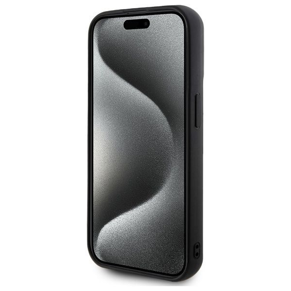 Citas preces Karl Lagerfeld Karl Lagerfeld 3D Rubber Signature Case for iPhone 15 Pro Max - Black