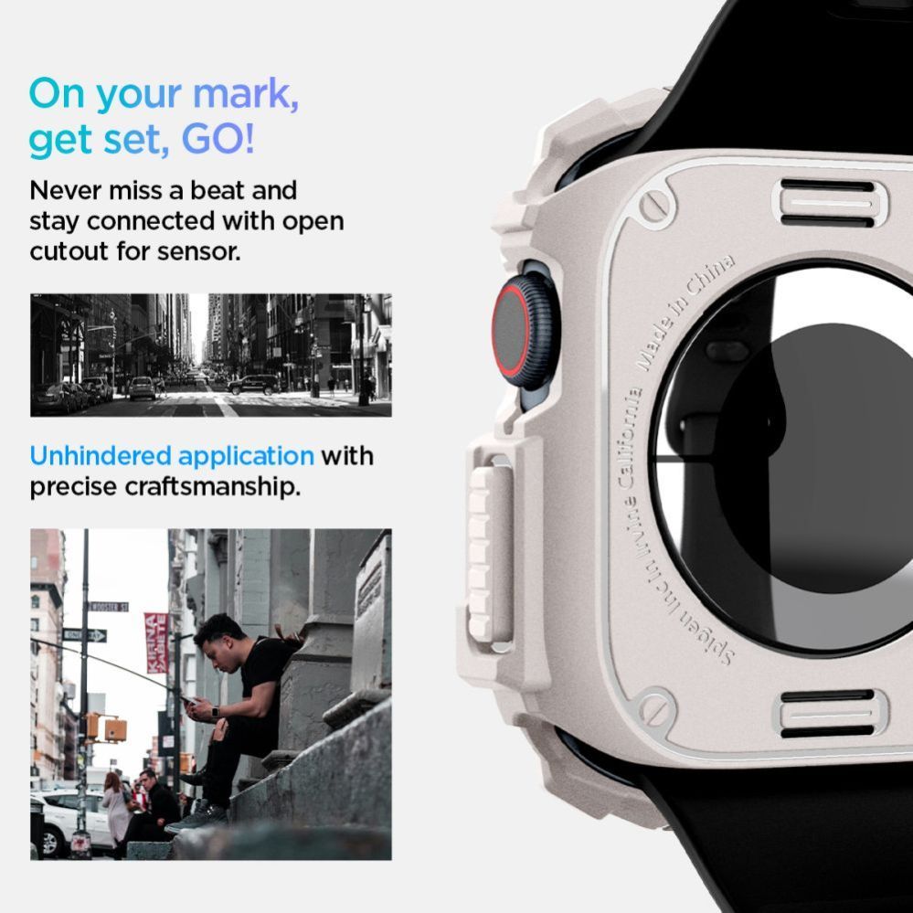 Muud kaubad Spigen Spigen Rugged Armor Strap for Apple Watch 10 46mm - Beige