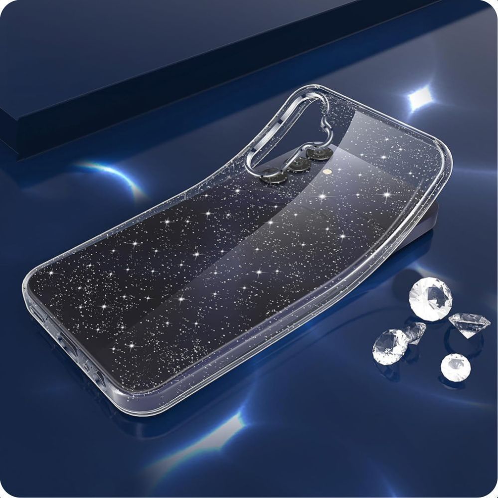 Citas preces Tech-Protect Tech-Protect FlexAir Case for Samsung Galaxy S25 - Clear-Glitter