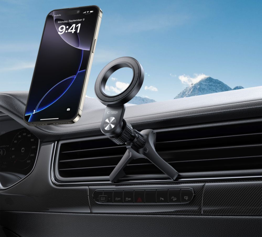 Citas preces Tech-Protect Tech-Protect N53 Car Air Vent Holder with MagSafe Rings - Black