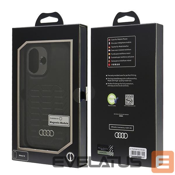 Muud kaubad Audi Audi Synthetic Leather MagSafe iPhone 16 6.1" black/black hardcase AU-TPUPCMIP16-GT/D3-BK