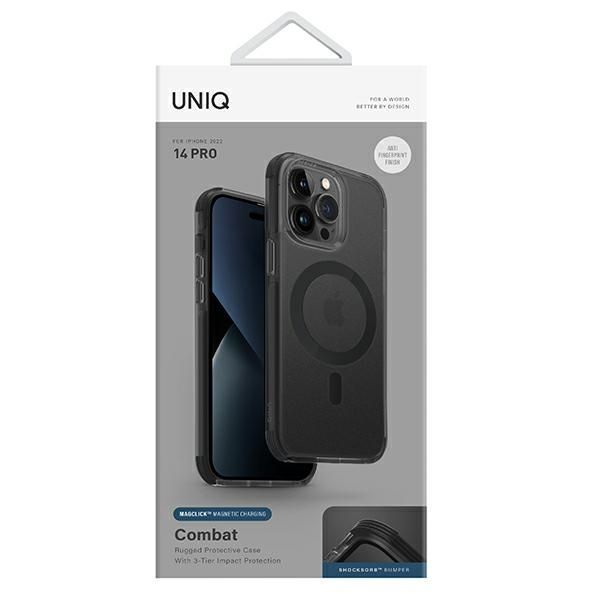 Citas preces UNIQ Uniq Combat iPhone 14 Pro 6.1" case Magclick Charging black/concrete charcoal