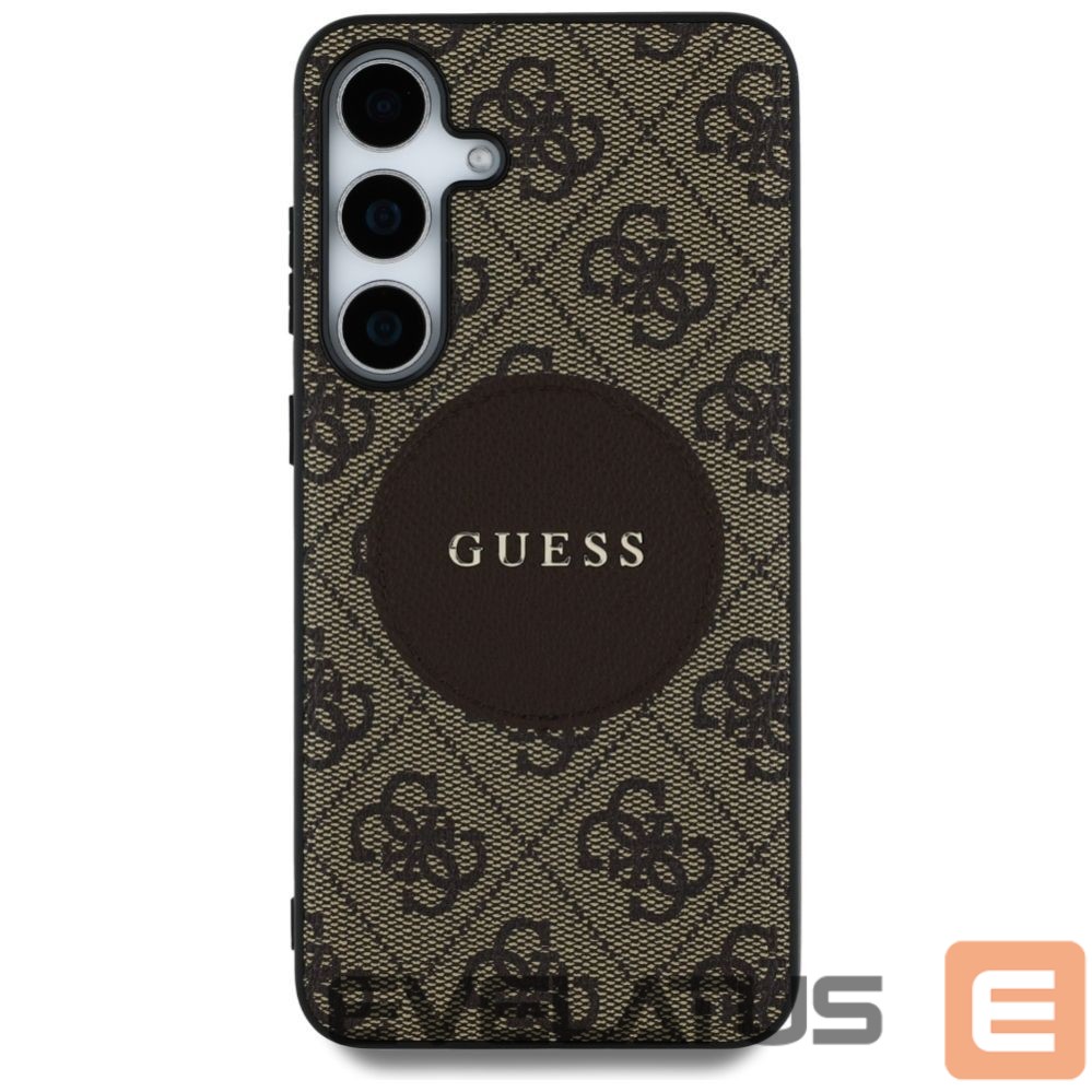 Muud kaubad Guess Guess 4G Round Patch Classic Logo MagSafe Case for Samsung Galaxy S25 Plus Brown