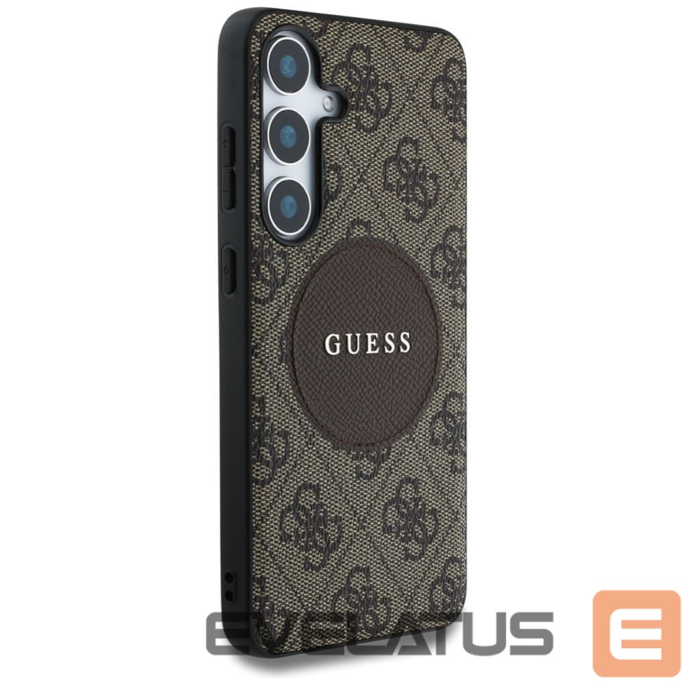 Muud kaubad Guess Guess 4G Round Patch Classic Logo MagSafe Case for Samsung Galaxy S25 Plus Brown