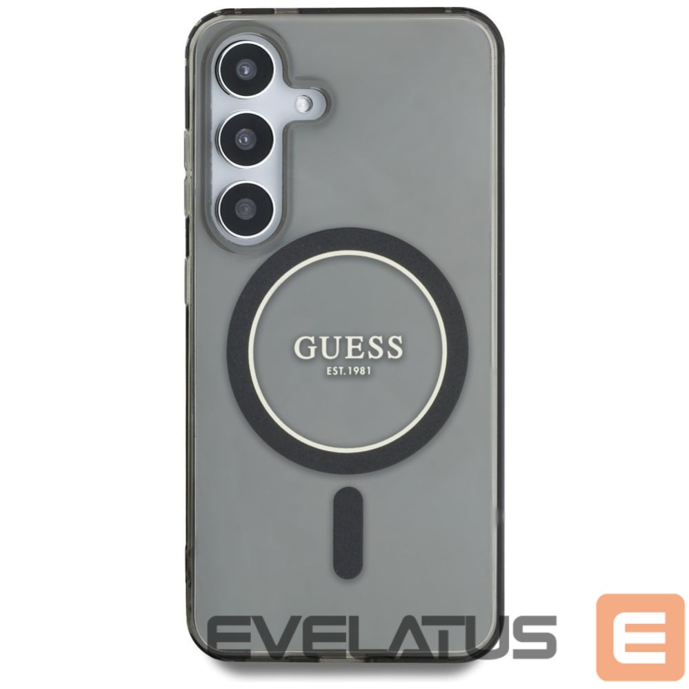 Muud kaubad Guess Guess Glitter Circle Classic Logo MagSafe case for Samsung Galaxy S25 black