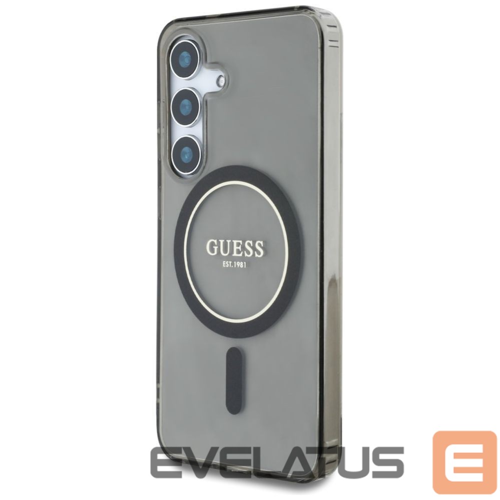 Muud kaubad Guess Guess Glitter Circle Classic Logo MagSafe case for Samsung Galaxy S25 black