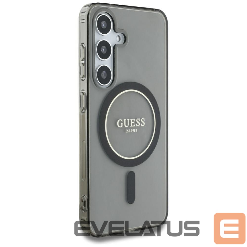 Muud kaubad Guess Guess Glitter Circle Classic Logo MagSafe case for Samsung Galaxy S25 black