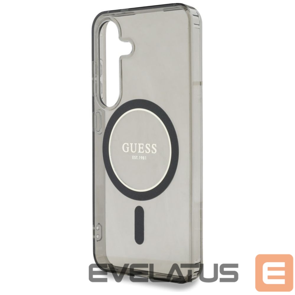 Muud kaubad Guess Guess Glitter Circle Classic Logo MagSafe case for Samsung Galaxy S25 black
