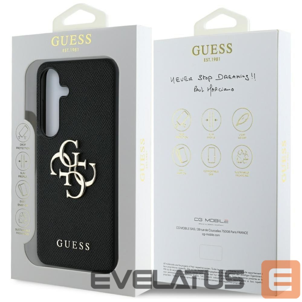Muud kaubad Guess Guess Grained Big 4G Logo Small Classic Logo case for Samsung Galaxy S25 Plus black