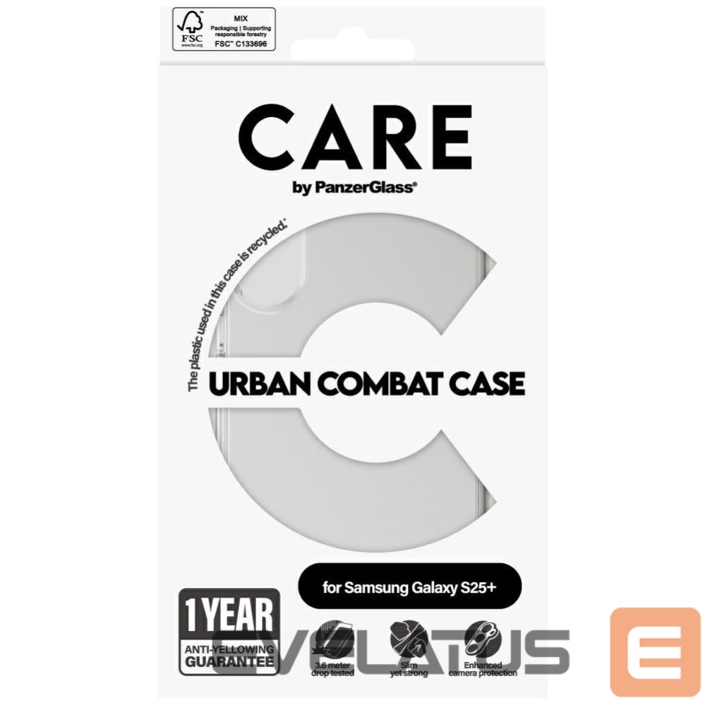 Muud kaubad Panzer Glass CARE by PanzerGlass Flagship Urban Combat Case for Samsung Galaxy S25+ - Transparent