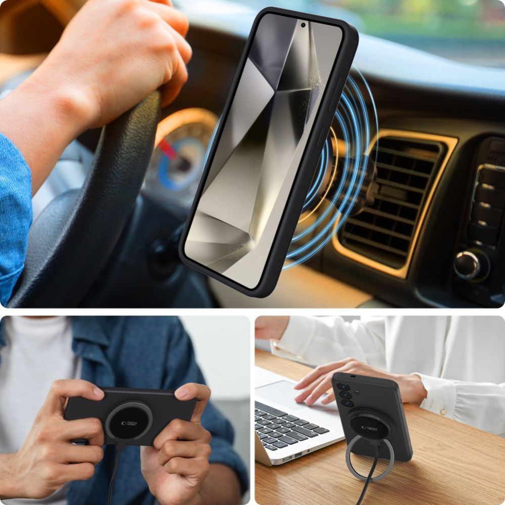 Muud kaubad Tech-Protect Tech-Protect Liquid Silicone MagSafe Case for Samsung Galaxy S25 - Black