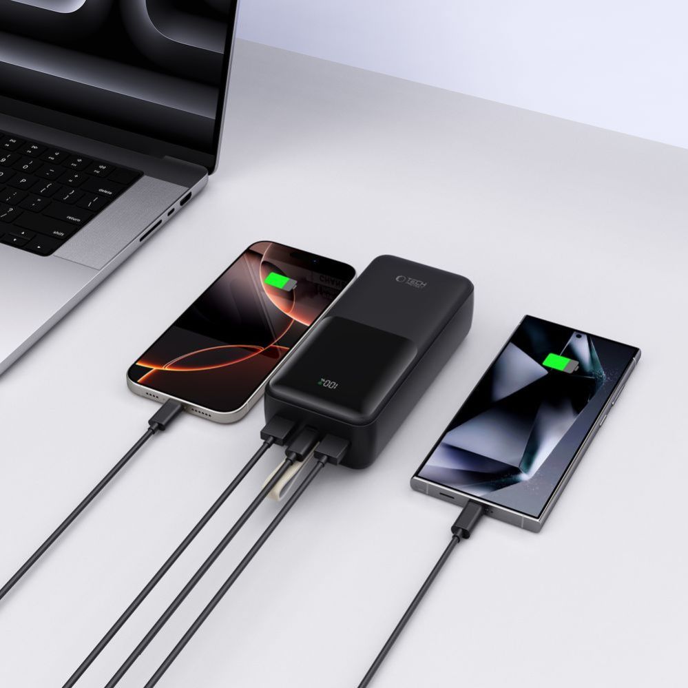 Citas preces Tech-Protect Powerbank Tech-Protect PB03 30000mAh 22.5W - black