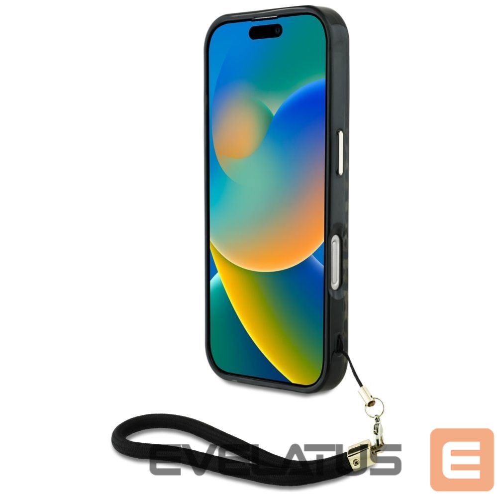 Muud kaubad Guess Guess HC IML Leopard Triangle Cord Strap MagSafe iPhone 16 Case - Brown