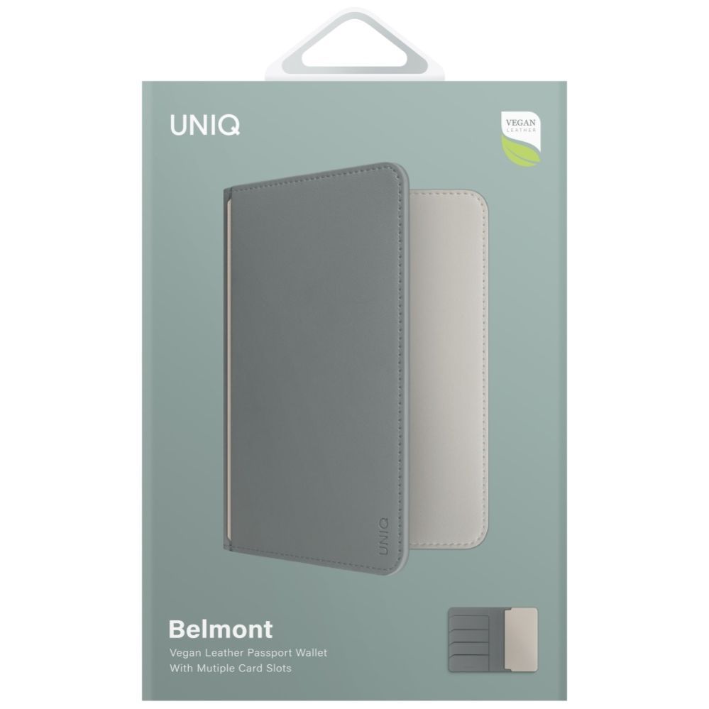 Citas preces UNIQ Uniq Belmont RFID Blocking Passport Case - Green/Ivory