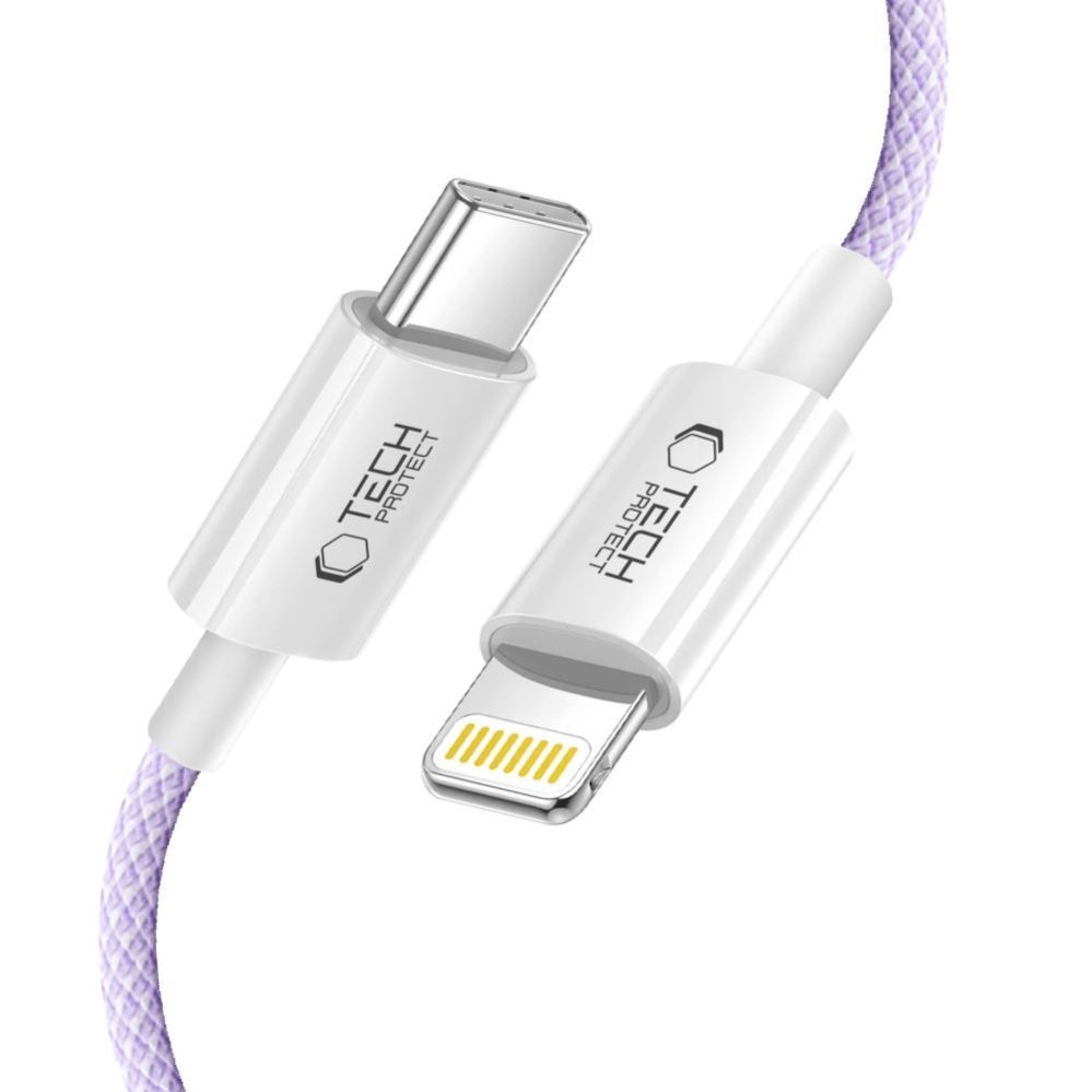 Citas preces Tech-Protect Tech-Protect Ultraboost Lite Lightning Cable PD60W/3A 2m - Purple
