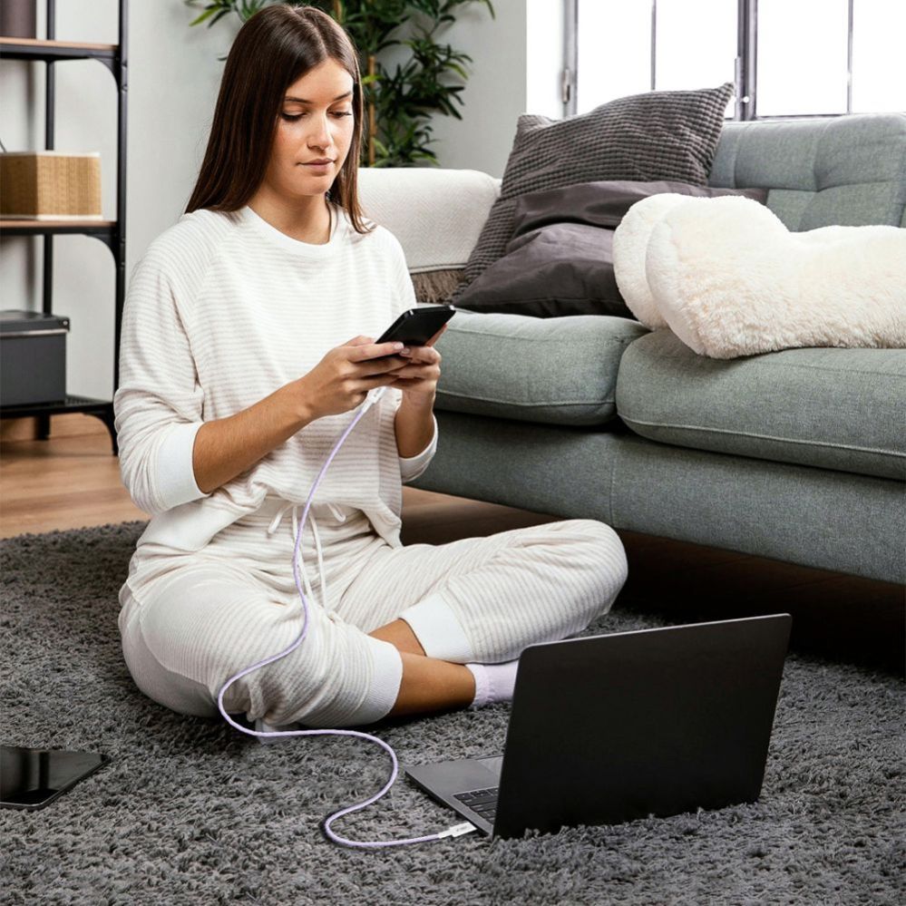 Citas preces Tech-Protect Tech-Protect Ultraboost Lite Lightning Cable PD60W/3A 2m - Purple