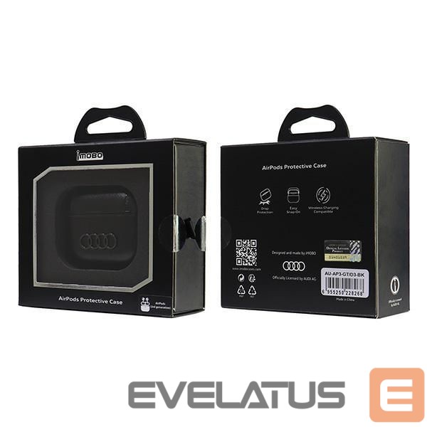 Muud kaubad Audi Audi Leather Big Logo Case for AirPods 3 - Black