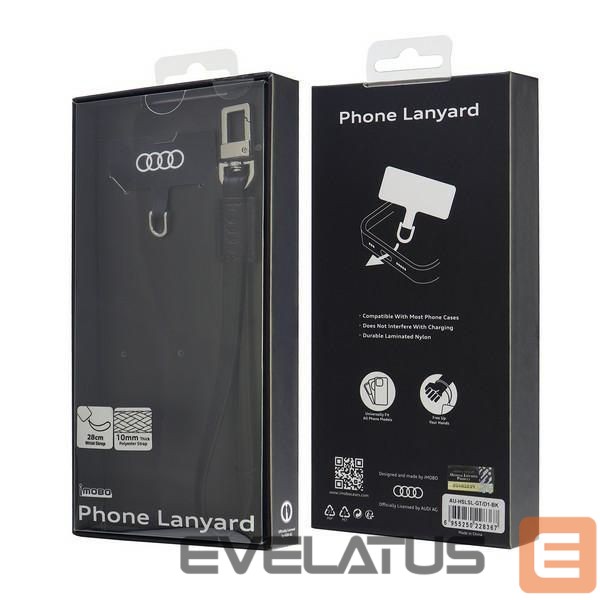 Muud kaubad Audi Audi Crossbody Leather Universal Lanyard 28cm x 10mm - Black