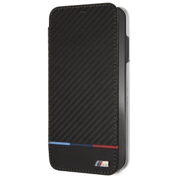 Citas preces BMW BMW Carbon Tricolor Stripe iPhone XS Max Case - Black