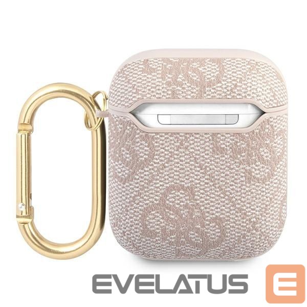 Citas preces Guess Guess 4G Script Metal Collection Case for AirPods 1 / 2 - Pink