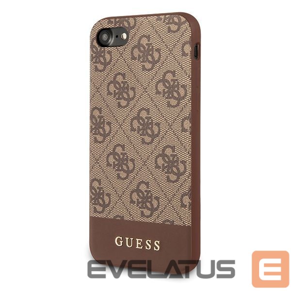 Citas preces Guess Guess 4G Stripe Collection case for iPhone 7 / 8 / SE 2020 / SE 2022 - brown