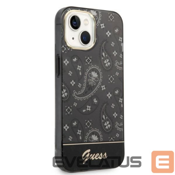 Citas preces Guess Guess Bandana Paisley Case for iPhone 14 / 15 / 13 6.1" - Black