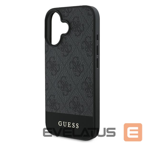 Citas preces Guess Guess 4G Bottom Stripe Case for iPhone 16 Plus 6.7" - Gray