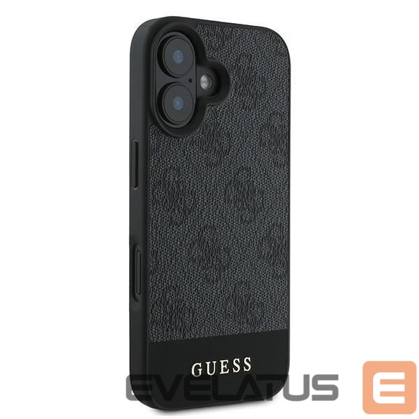 Citas preces Guess Guess 4G Bottom Stripe Case for iPhone 16 Plus 6.7" - Gray