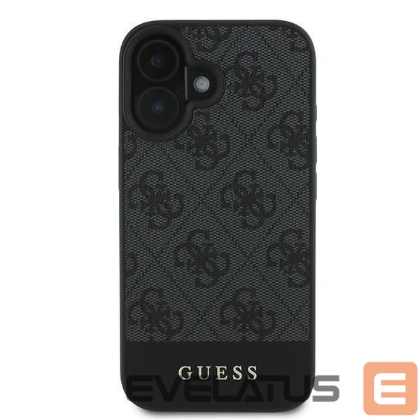 Citas preces Guess Guess 4G Bottom Stripe Case for iPhone 16 Plus 6.7" - Gray