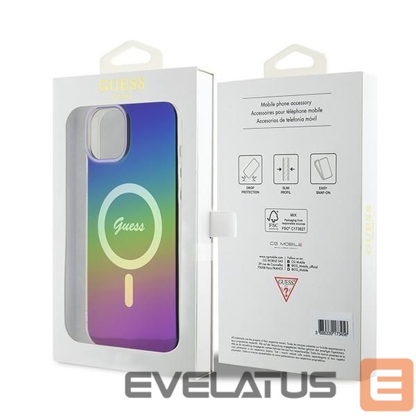 Citas preces Guess Guess IML Iridescent MagSafe case for iPhone 15 / 14 / 13 6.1" - multicolor