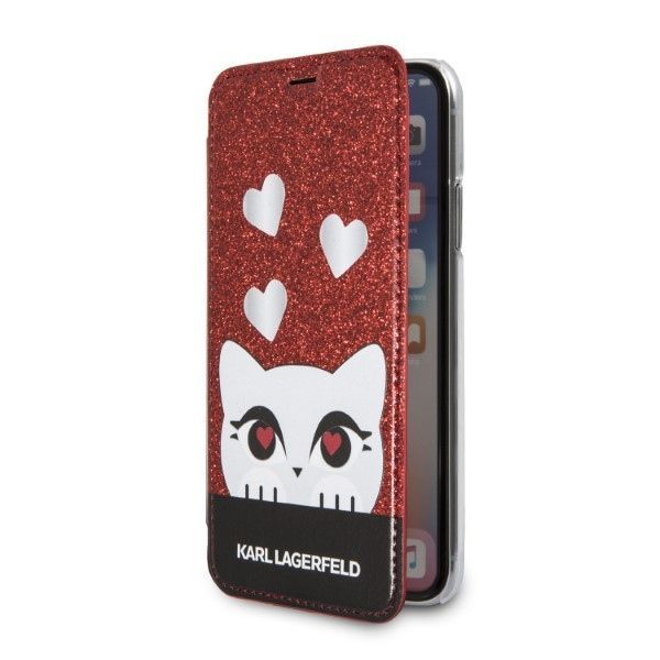 Citas preces Karl Lagerfeld Karl Lagerfeld Valentine iPhone X/XS Case - Red