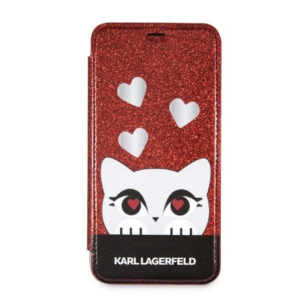 Citas preces Karl Lagerfeld Karl Lagerfeld Valentine iPhone X/XS Case - Red