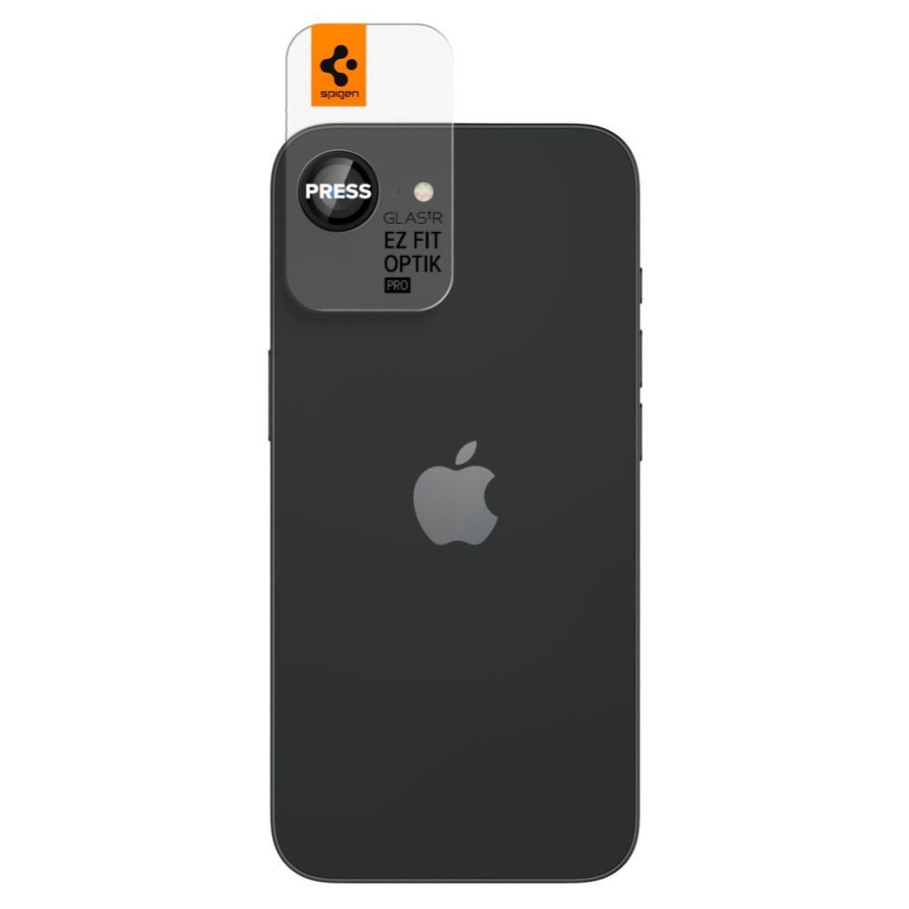 Muud kaubad Spigen Spigen Optik Pro GLAS.TR "Ez Fit" Camera Cover 2-pack for iPhone 16e - Black