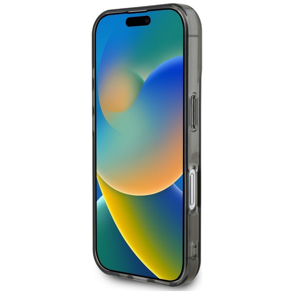 Citas preces Karl Lagerfeld Karl Lagerfeld IML Rhinestones Karl Head Case for iPhone 16 Black