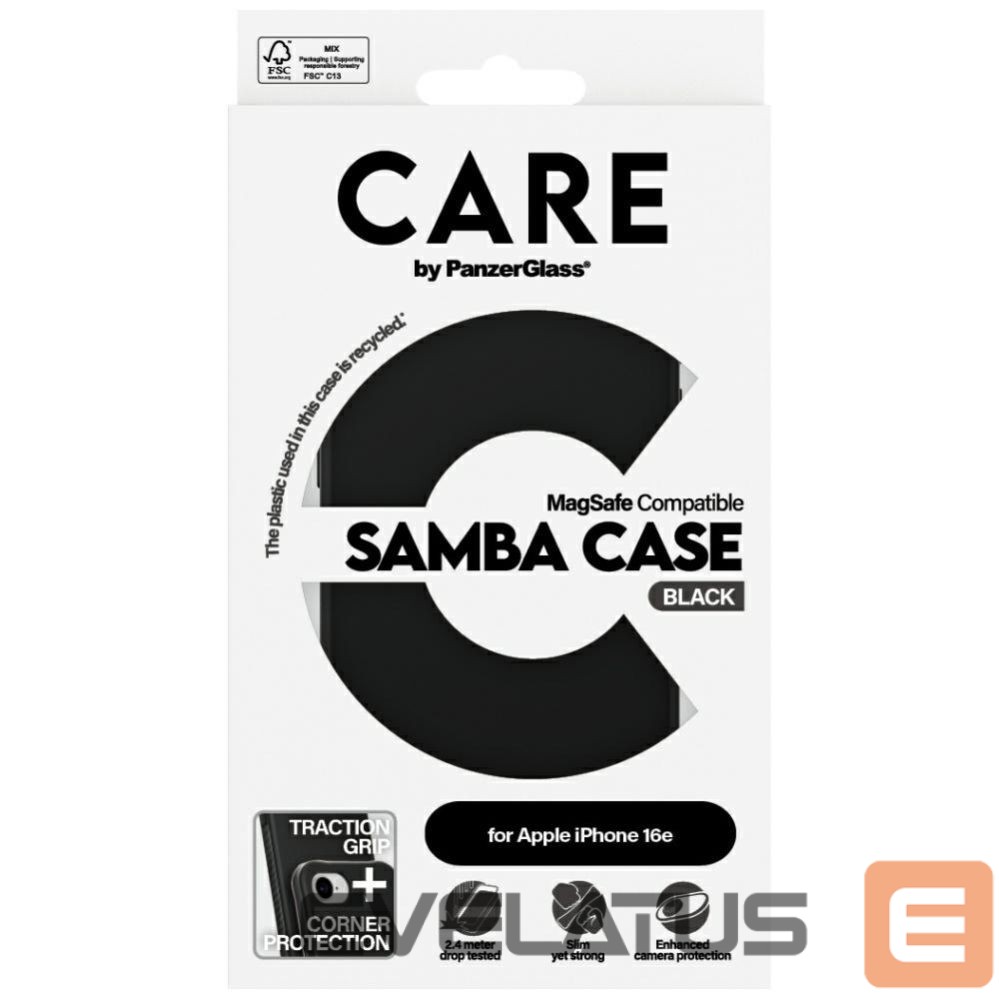 Muud kaubad Panzer Glass CARE by PanzerGlass Fashion MagSafe iPhone 16e Case - Black