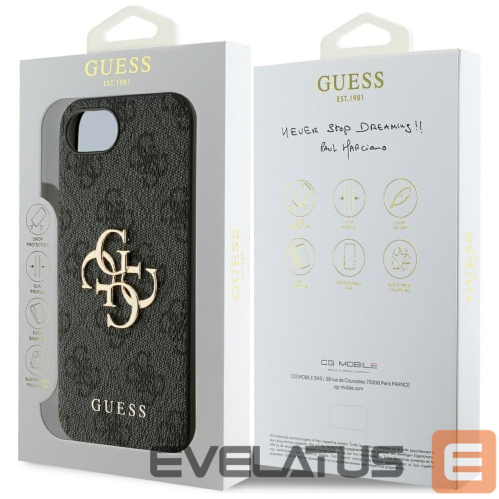 Citas preces Guess Guess 4G Big Logo Case for iPhone 16e - Black