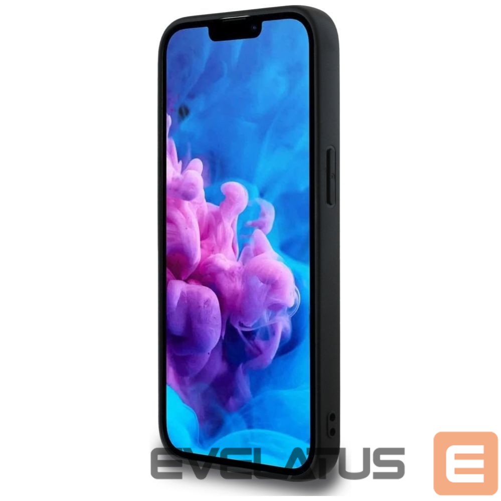 Citas preces Guess Guess Fixed Glitter Big 4G case for iPhone 16e - black