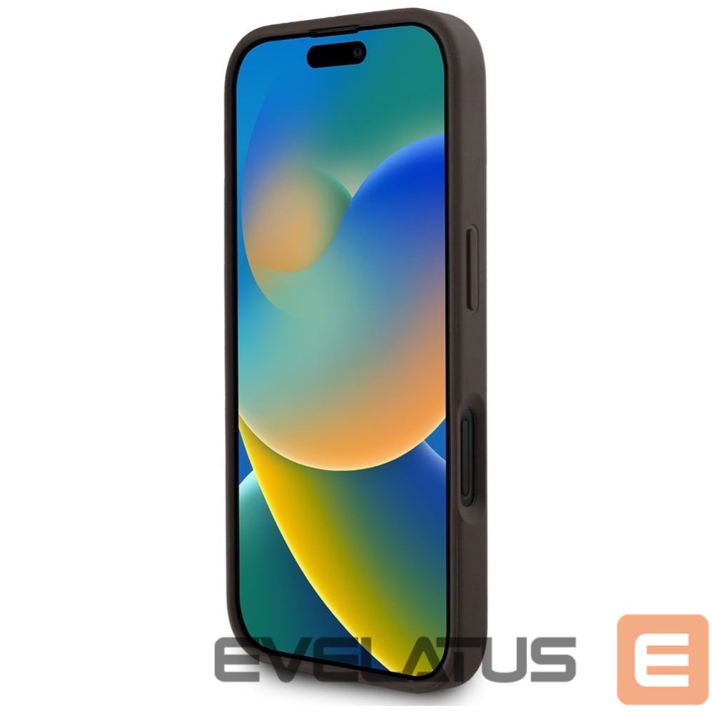 Citas preces Guess Guess 4G Circle Classic Logo MagSafe case for iPhone 16 - brown