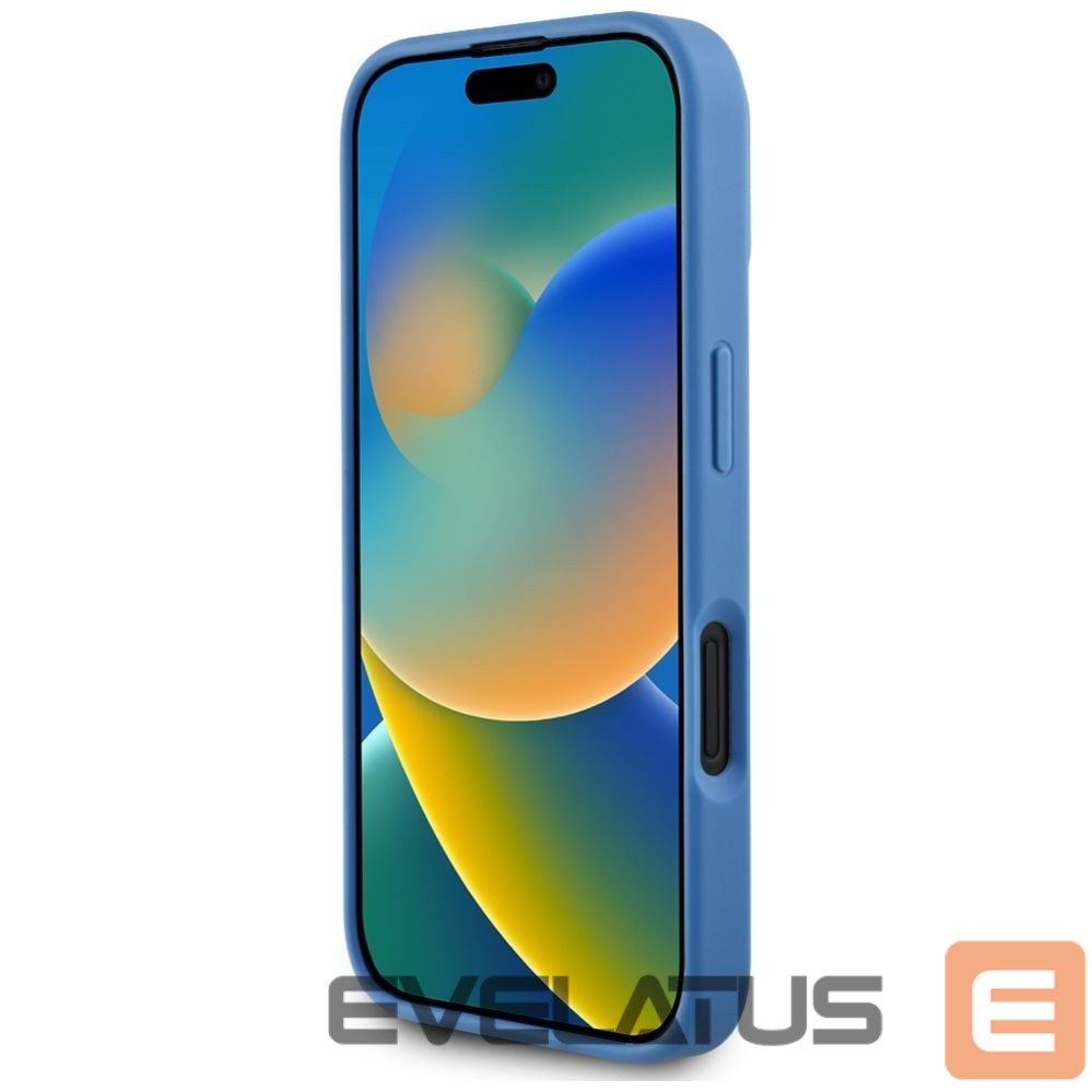 Citas preces Guess Guess 4G Circle Classic Logo MagSafe case for iPhone 16 - blue