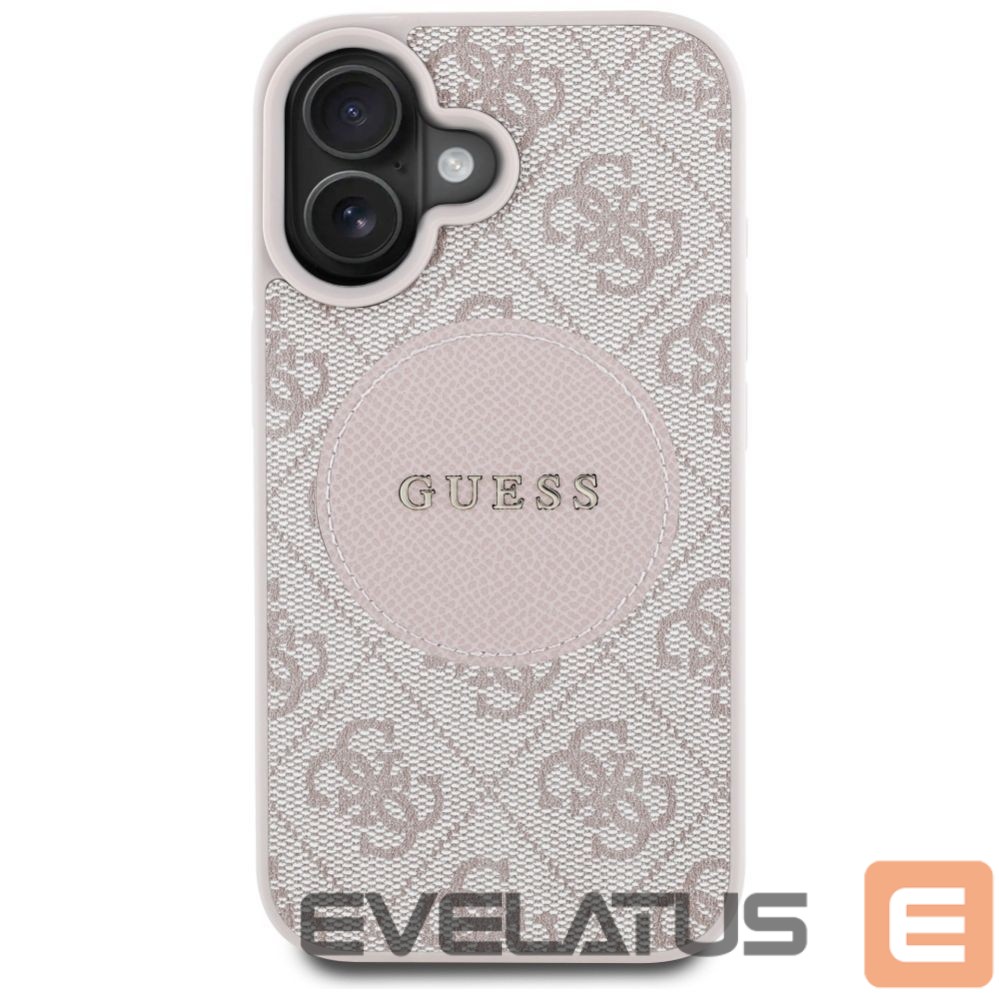 Citas preces Guess Guess 4G Circle Classic Logo MagSafe iPhone 16 Case - Pink