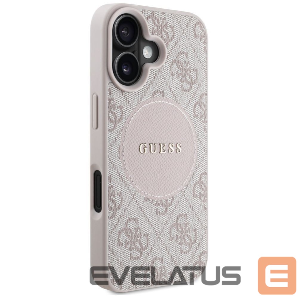 Citas preces Guess Guess 4G Circle Classic Logo MagSafe iPhone 16 Case - Pink