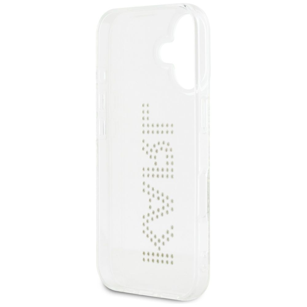 Citas preces Karl Lagerfeld Karl Lagerfeld IML Rhinestones Logo iPhone 16 Case - Transparent