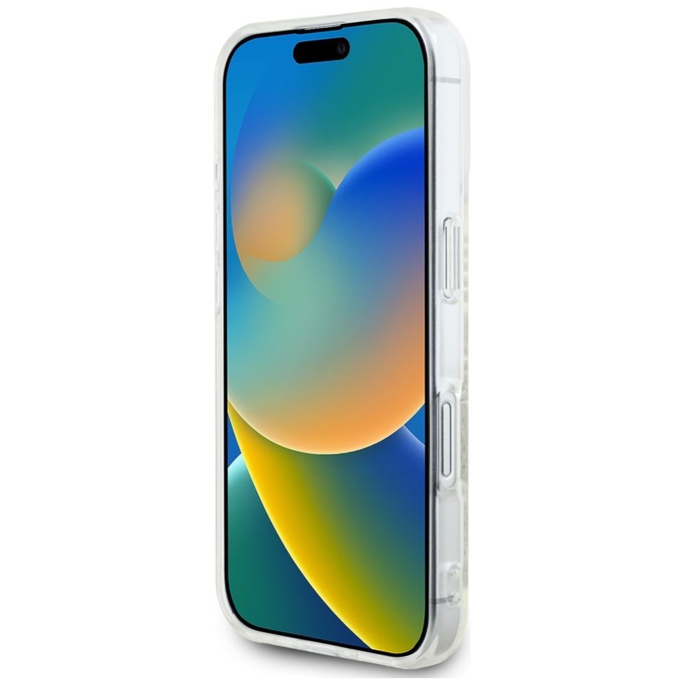 Citas preces Karl Lagerfeld Karl Lagerfeld IML Rhinestones Logo iPhone 16 Case - Transparent