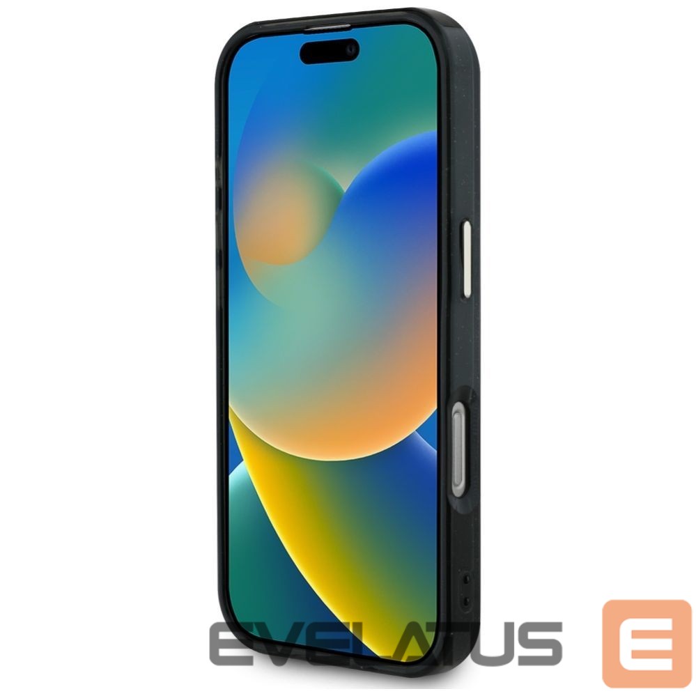 Citas preces Guess Guess IML Metal Glitter 4G Circle Triangle MagSafe Case for iPhone 16 Pro - Black