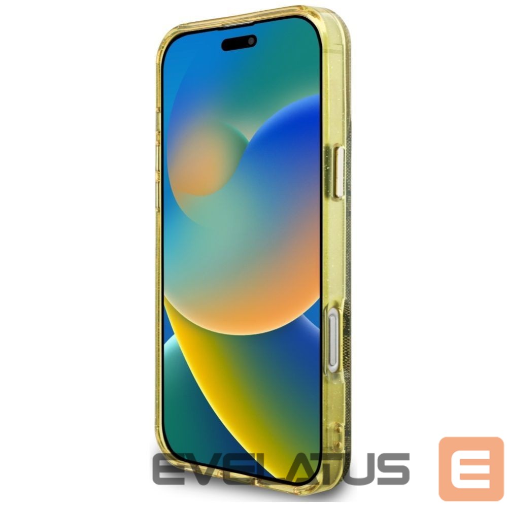 Citas preces Guess Guess IML Metal Glitter 4G Circle Triangle MagSafe Case for iPhone 16 Pro Max - Brown